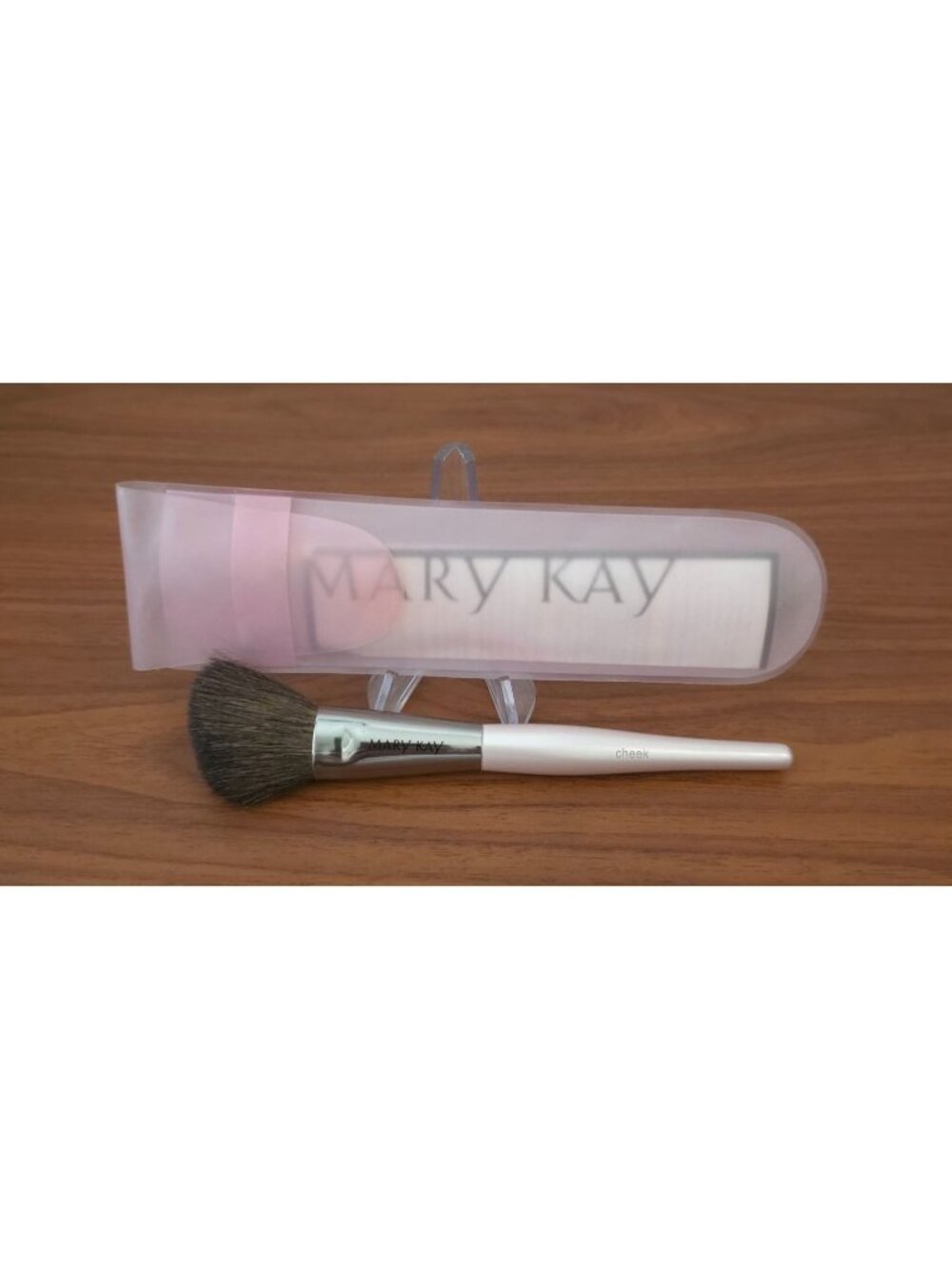 New Mary Kay Cheek Powder Foundation Blush Brush - Protective Sleeve 6.5" Long